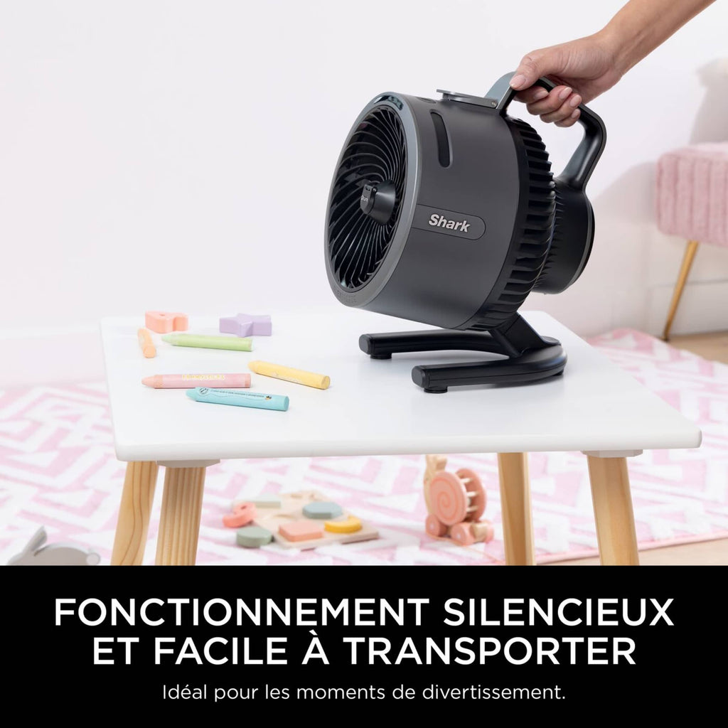 Ventilateur portable avec brume Shark FlexBreeze HydroGo - Gris foncé