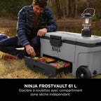 Ninja FrostVault 61 L Glacière roulante avec zone sèche, Gris ardoise FB265EUUKGY