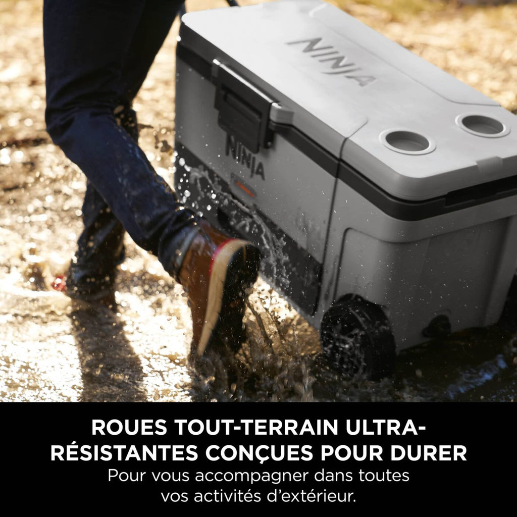 Ninja FrostVault 61 L Glacière roulante avec zone sèche, Gris ardoise FB265EUUKGY