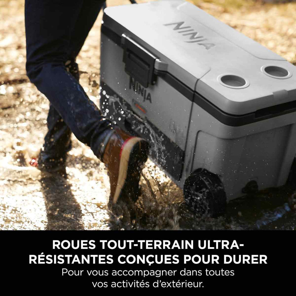 Ninja FrostVault 61 L Glacière roulante avec zone sèche, Gris ardoise FB265EUUKGY