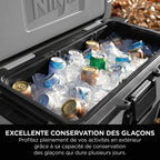 Ninja FrostVault 61 L Glacière roulante avec zone sèche, Gris ardoise FB265EUUKGY