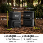 Pack Ventilateur portable 3-en-1 Shark ChillPill et Glacière sac à dos Ninja FrostVault Go 36 canettes - Charbon