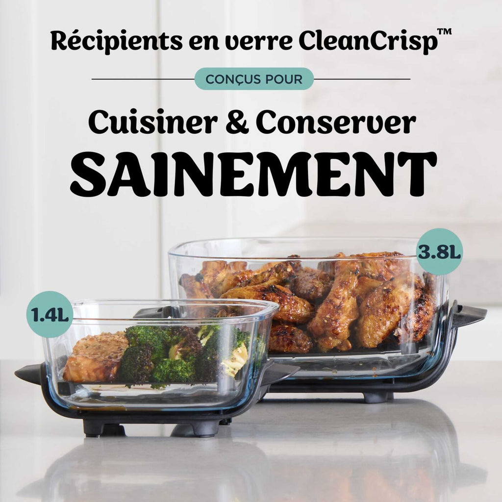 Air Fryer modulaire en verre Ninja CRISPi Cyber Space avec 5 récipients
