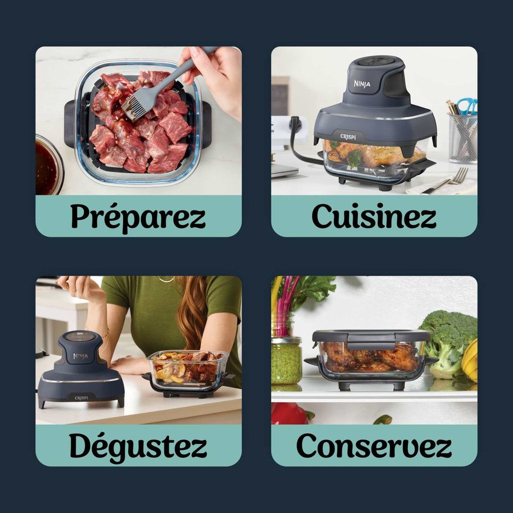 Air Fryer modulaire en verre Ninja CRISPi Cyber Space avec 5 récipients