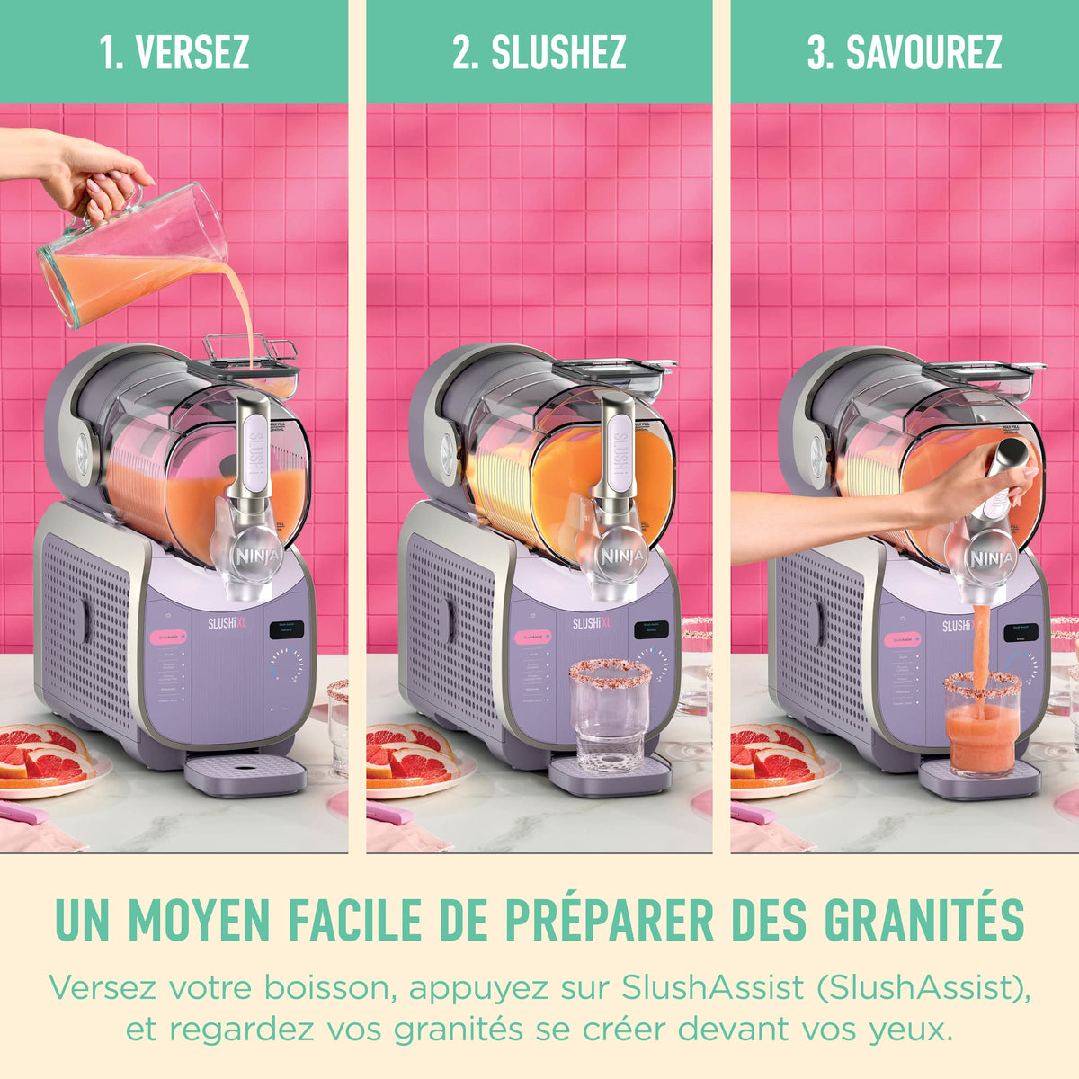 Machine à granités et boissons glacées Ninja SLUSHi XL - Lilas