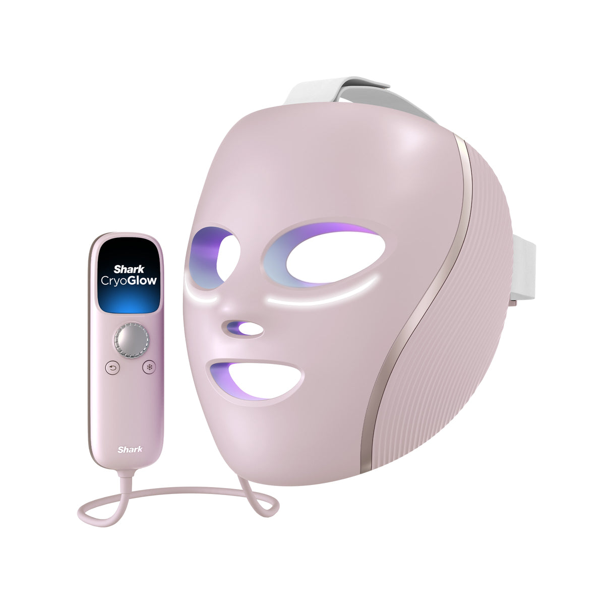 Masque LED Shark CryoGlow avec rafraîchissement du contour des yeux - Rose