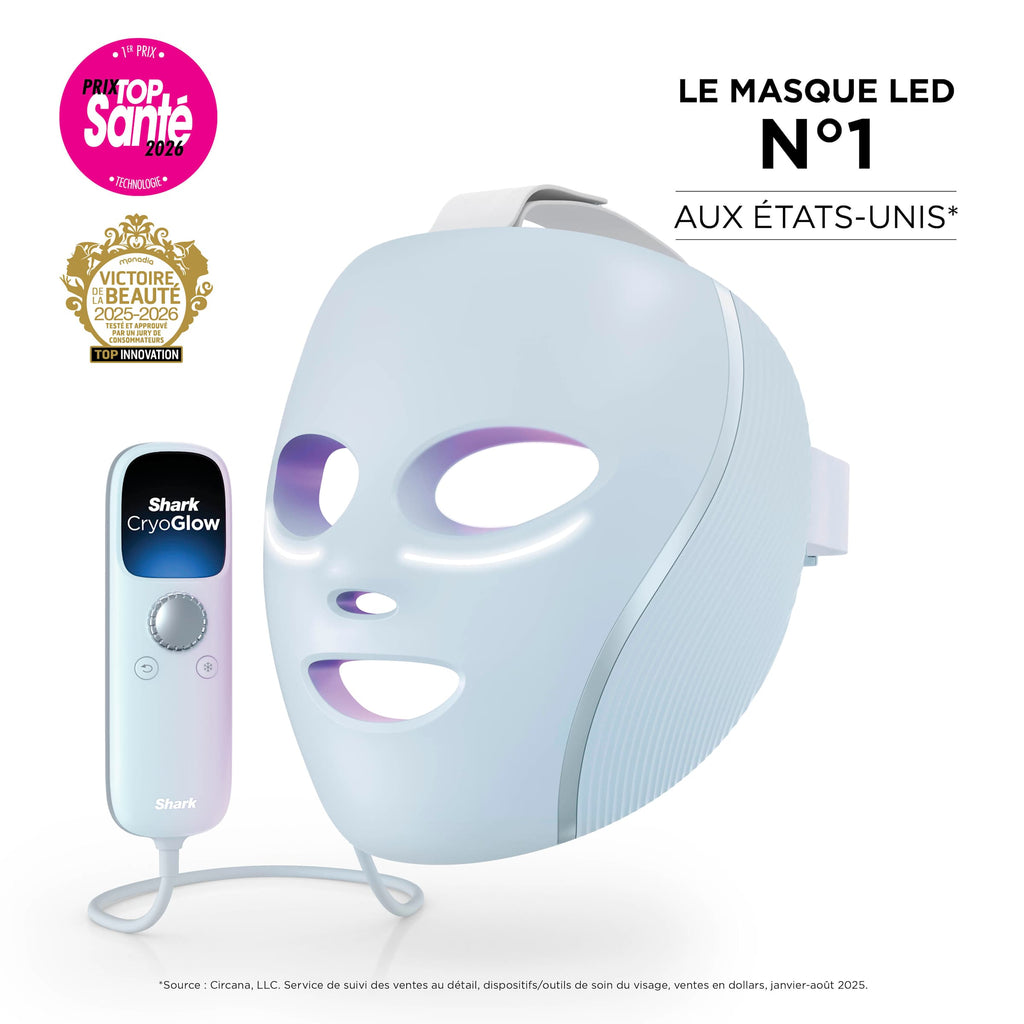 Masque LED Shark CryoGlow avec rafraîchissement du contour des yeux - Bleu Givré