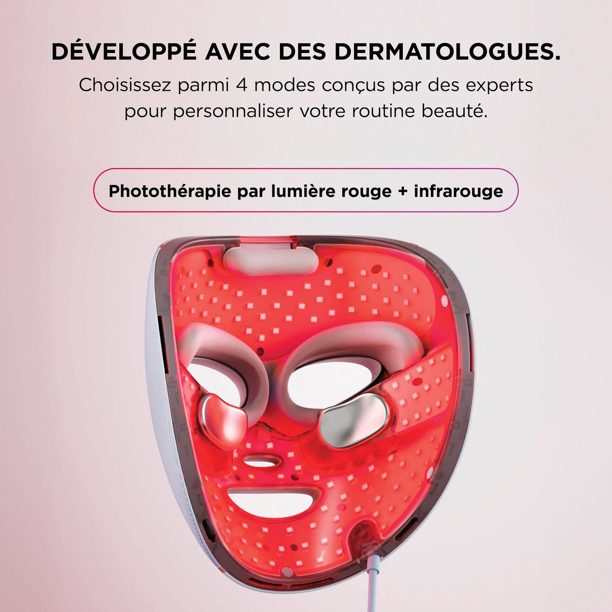 Masque LED Shark CryoGlow avec rafraîchissement du contour des yeux - Lilas doux
