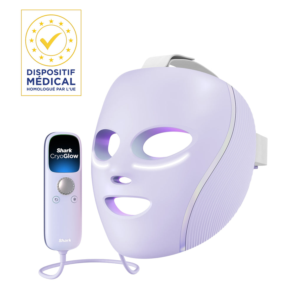 Masque LED Shark CryoGlow avec rafraîchissement du contour des yeux - Lilas doux