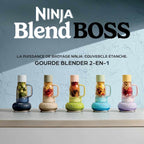 Pack Masque LED Shark CryoGlow bleu + Blender Gourde Ninja BlendBOSS (couleur au choix)