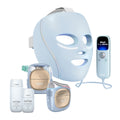 Masque LED CryoGlow + Appareil de soin FacialPro Glow + DePuffi - Bleu