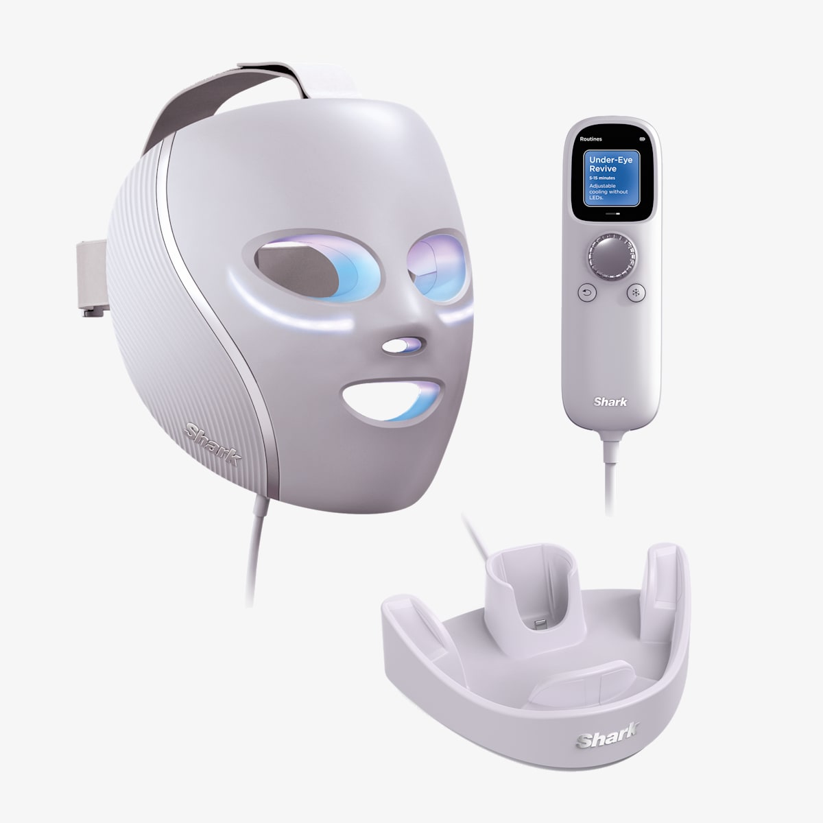 Masque LED Shark CryoGlow avec rafraîchissement du contour des yeux - Bleu Givré