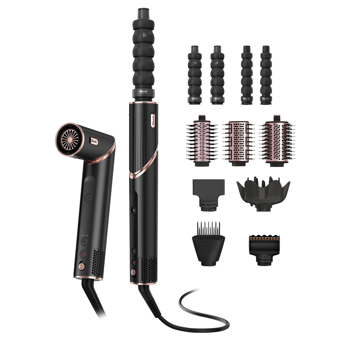 Multi-Styler et Sèche-Cheveux Shark FlexStyle sur-mesure Noir - 3 accessoires au choix