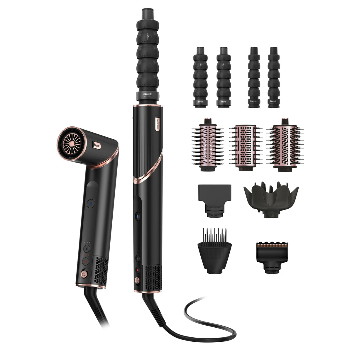 Multi-Styler et Sèche-Cheveux Shark FlexStyle sur-mesure Noir - 3 accessoires au choix