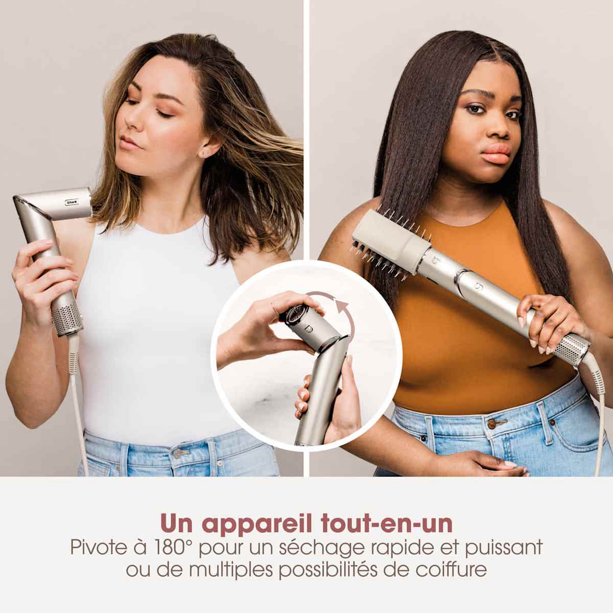 Multi-Styler et Sèche-Cheveux Shark FlexStyle sur-mesure StarDust - 3 accessoires au choix