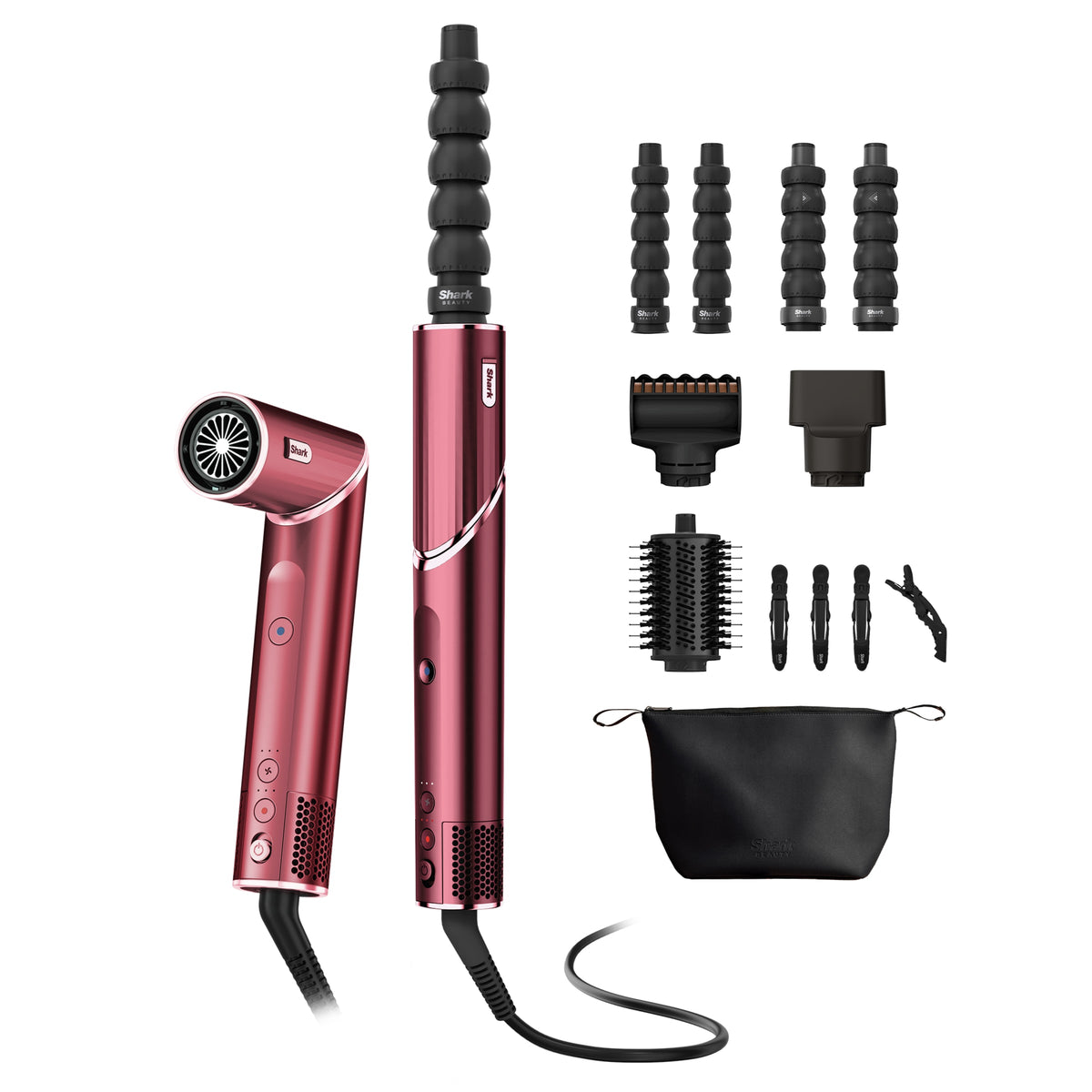 Multi-Styler et Sèche-Cheveux 5-en-1 Shark FlexStyle - Cerise Noire