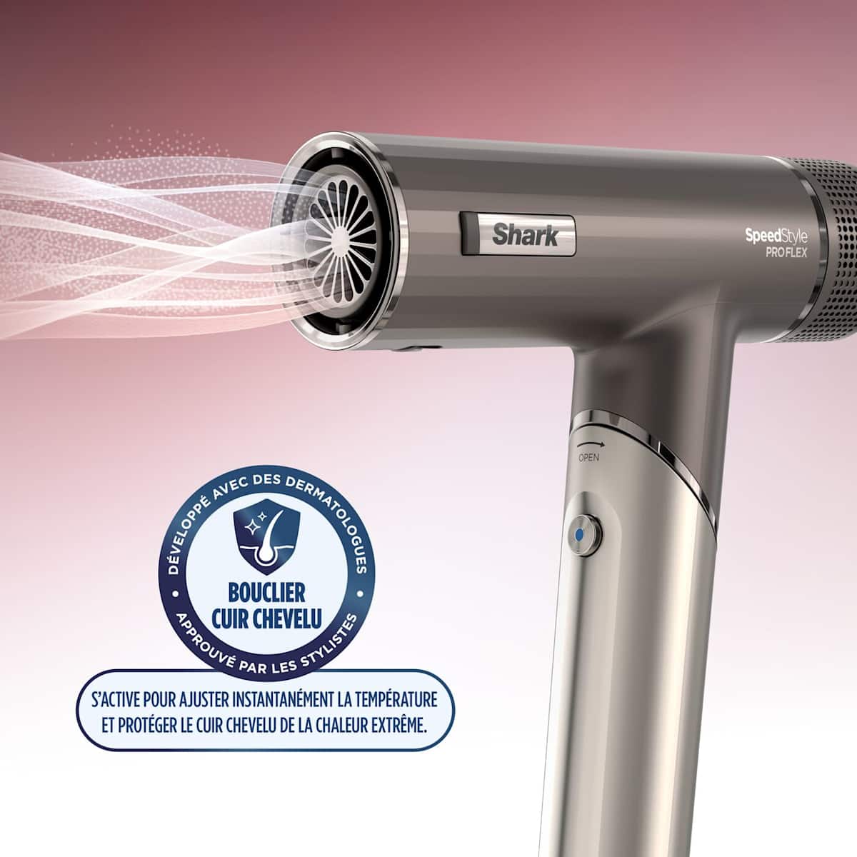 Sèche-cheveux Shark SpeedStyle Pro FLEX 4-en-1 avec séchage ultra-rapide