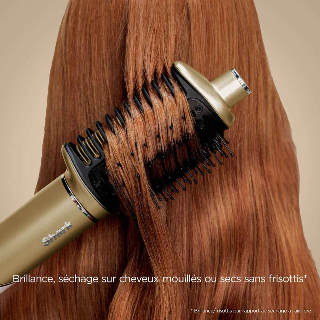 Multi-Styler premium et Sèche-Cheveux Shark Glam sur-mesure Or - 1 embout au choix
