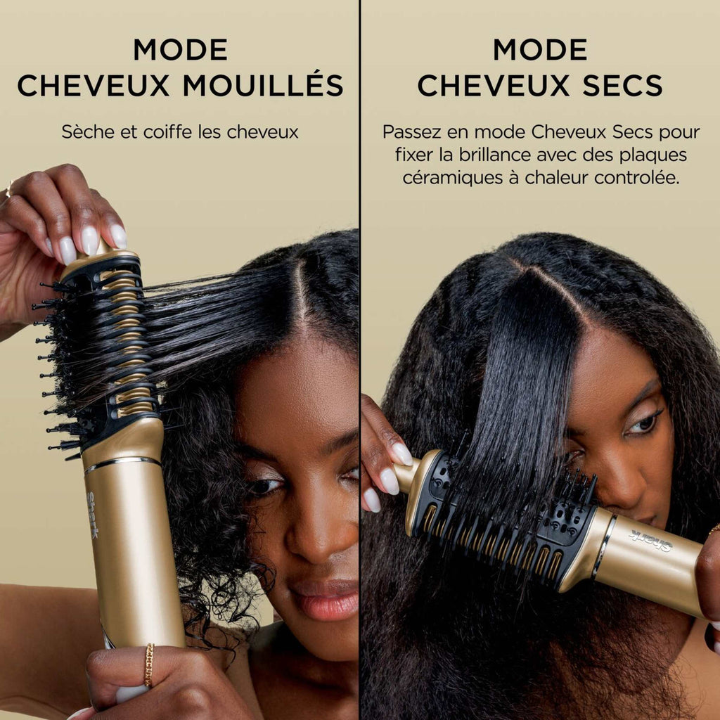 Multi-Styler premium et Sèche-Cheveux Shark Glam sur-mesure Or - 1 embout au choix
