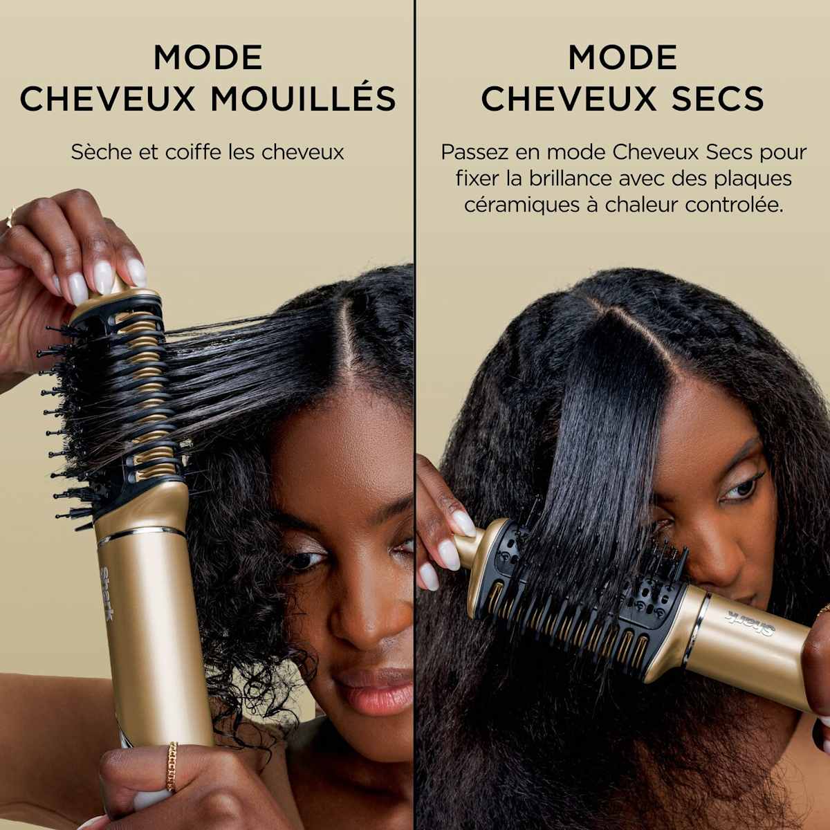Multi-Styler premium et Sèche-Cheveux Shark Glam sur-mesure Or - 1 embout au choix