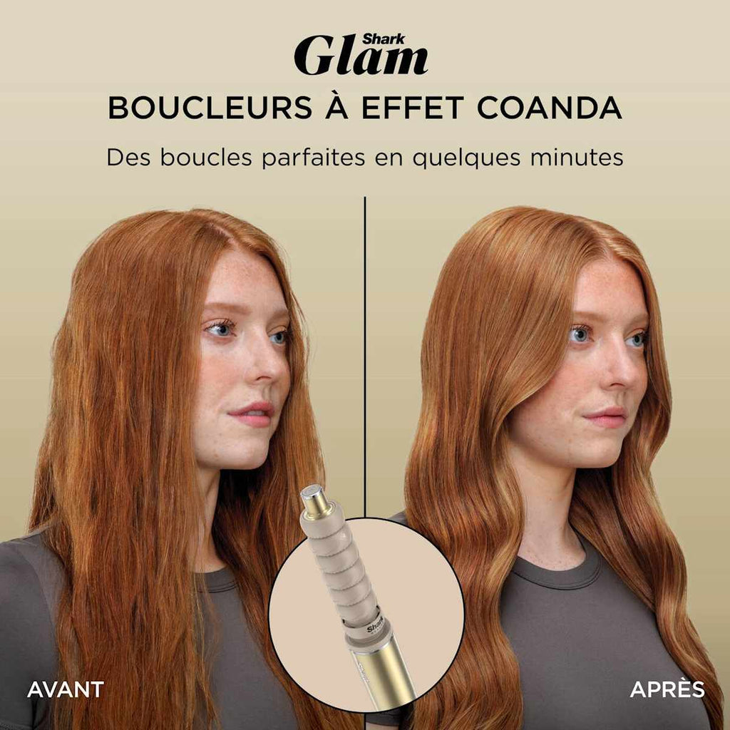 Sèche-cheveux rotatif Shark Glam – Appareil principal – Or HD6000EU