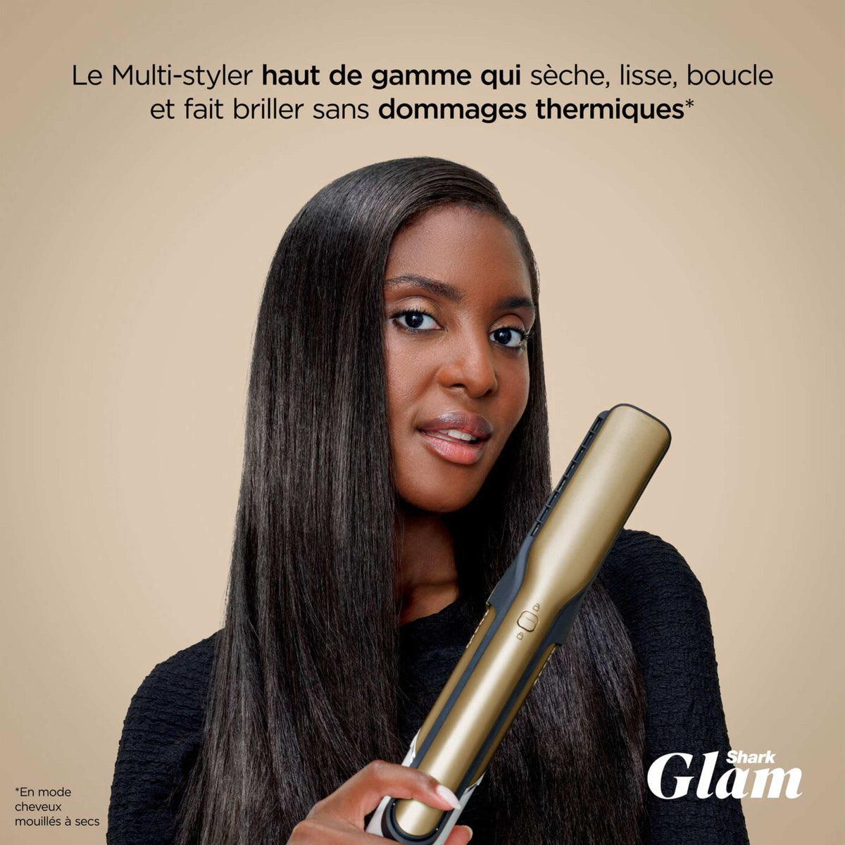 Multi-Styler premium et Sèche-Cheveux 5-en-1 avec diffuseur Shark Glam - Or