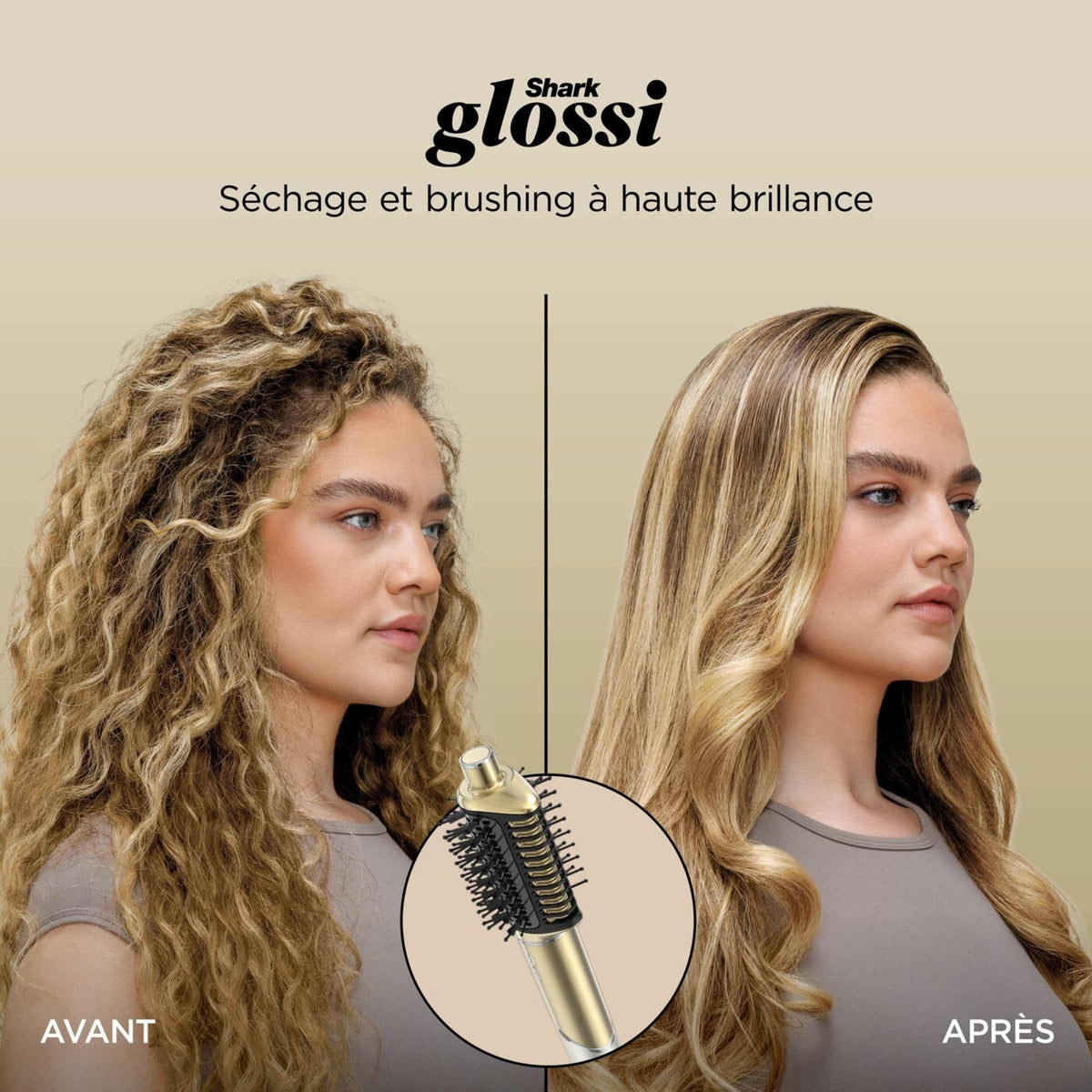 Multi-Styler premium et Sèche-Cheveux 5-en-1 avec diffuseur Shark Glam - Or