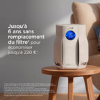 Purificateur d'air Shark BreatheClear Compact avec NeverChange6, jusqu'à 28 m²​ - Beige