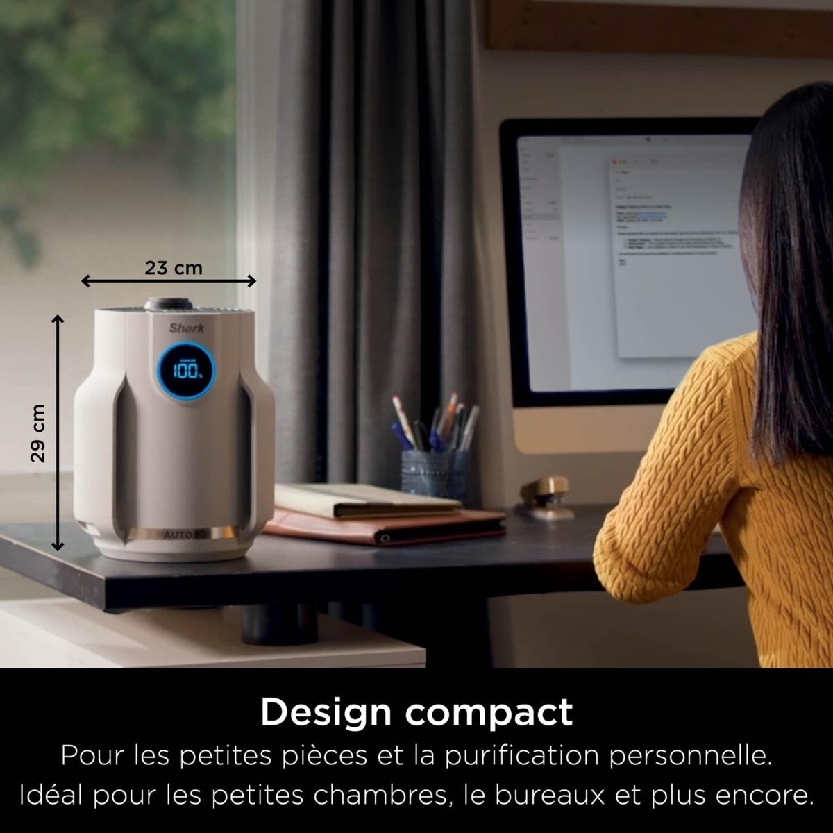 Purificateur d'air Shark NeverChange5 Compact Pro, jusqu'à 23 m²​