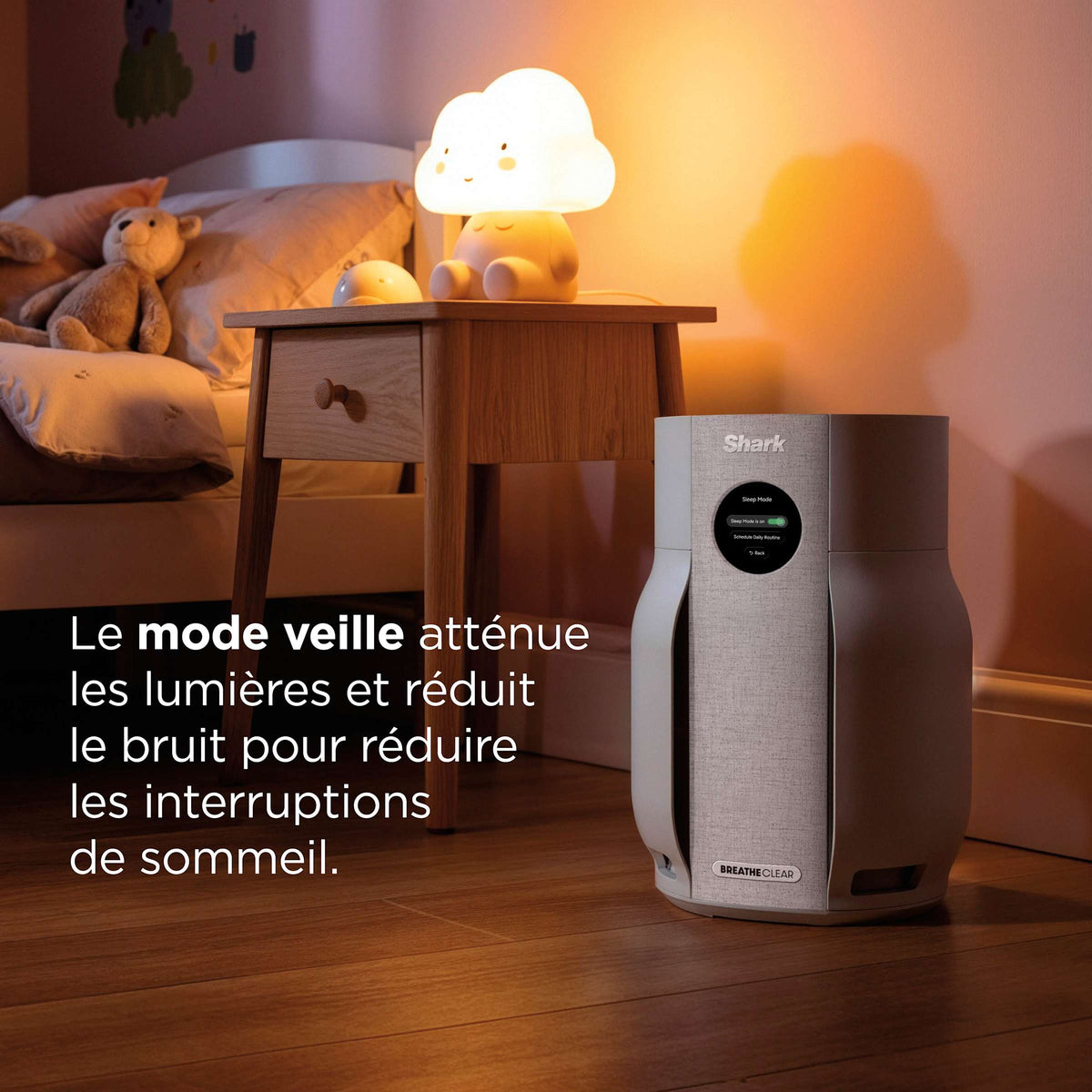 Purificateur d'air Shark BreatheClear avec NeverChange6, jusqu'à 70 m²​