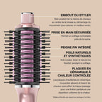 Brosse soufflante Shark Glossi 2-en-1 séchage et lissage – Rose Pivoine HT302EUPK