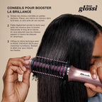 Brosse soufflante Shark Glossi 2-en-1 séchage et lissage – Rose Pivoine HT302EUPK