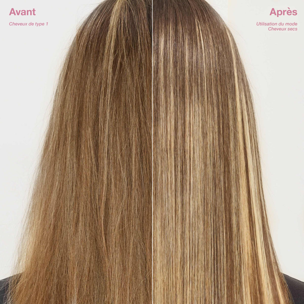 Lisseur + Sèche-cheveux tout-en- un Shark SilkiPro Straight, avec étui de rangement résistant à la chaleur - Quartz Rose