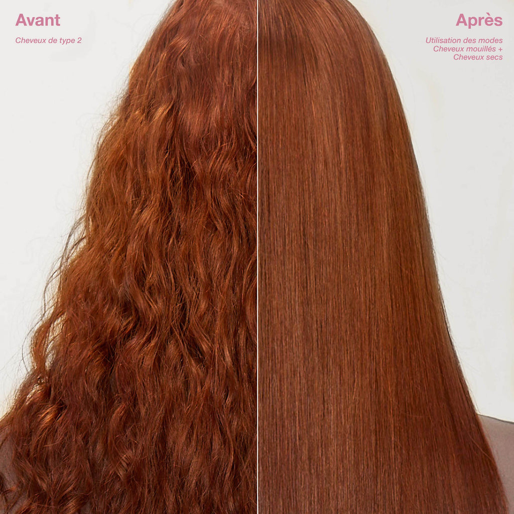 Lisseur + Sèche-cheveux tout-en- un Shark SilkiPro Straight, avec étui de rangement résistant à la chaleur - Quartz Rose