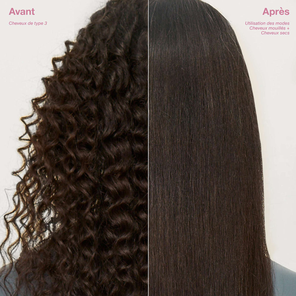 Lisseur + Sèche-cheveux tout-en- un Shark SilkiPro Straight, avec étui de rangement résistant à la chaleur - Quartz Rose