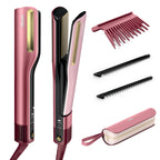 Lisseur + Sèche-cheveux tout-en- un Shark SilkiPro Straight, avec étui de rangement résistant à la chaleur - Quartz Rose