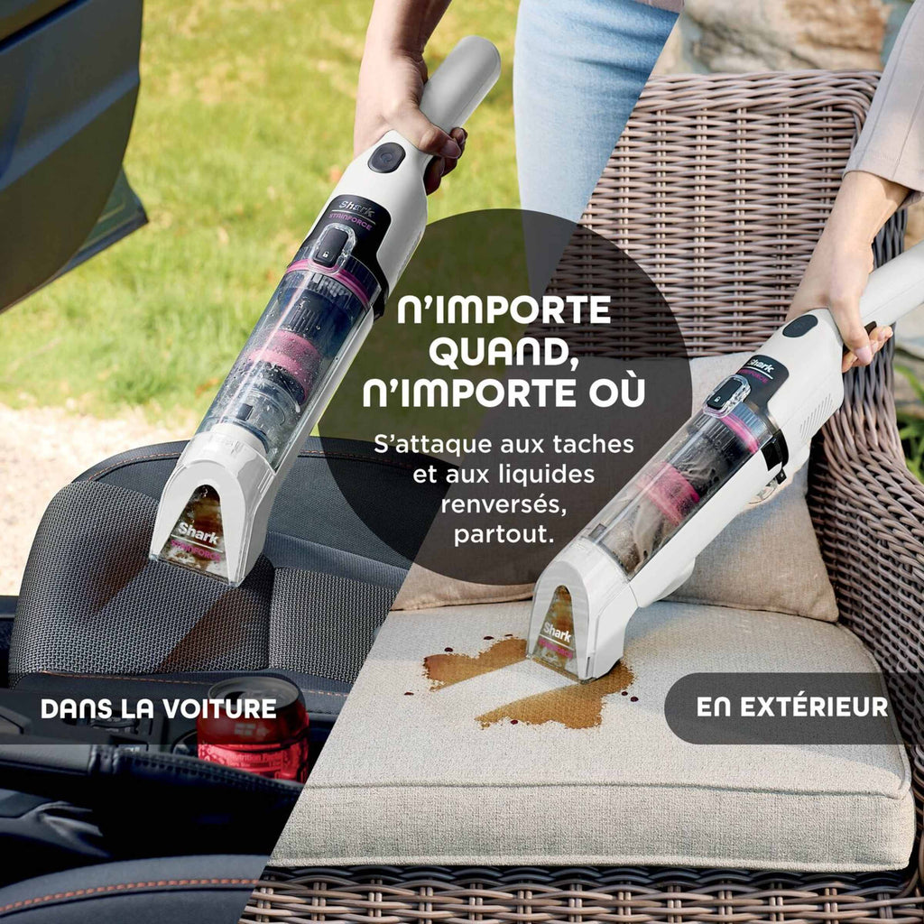 Shark StainForce - Shampouineuse Détacheur Portable Sans Fil pour Tapis, Canapé, Voiture et Tissus d'Ameublement