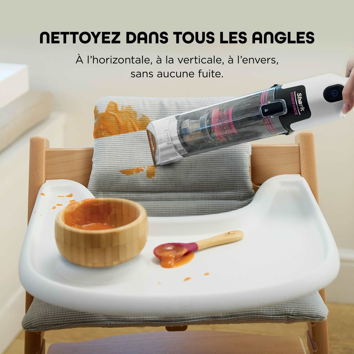 Shark StainForce - Shampouineuse Détacheur Portable Sans Fil pour Tapis, Canapé, Voiture et Tissus d'Ameublement