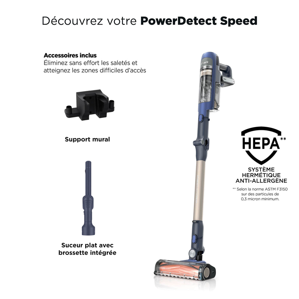 Aspirateur balai sans fil Shark PowerDetect Speed – Ultramarine