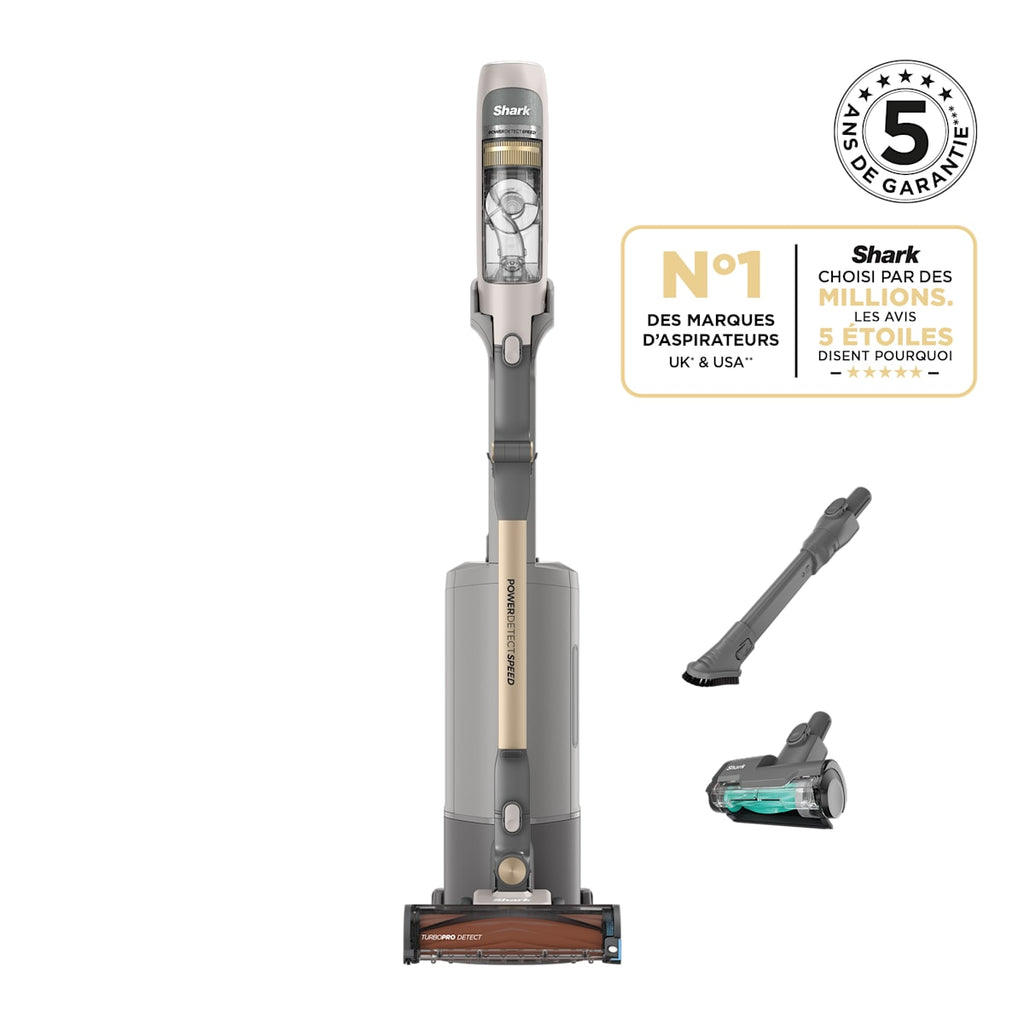 Aspirateur balai sans fil Shark PowerDetect Speed Collection Luxe Clean & Empty - Ivoire