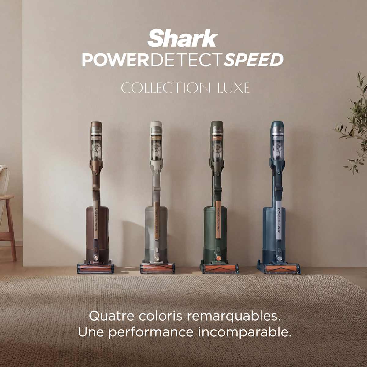 Aspirateur balai sans fil Shark PowerDetect Speed Collection Luxe Clean & Empty - Ivoire