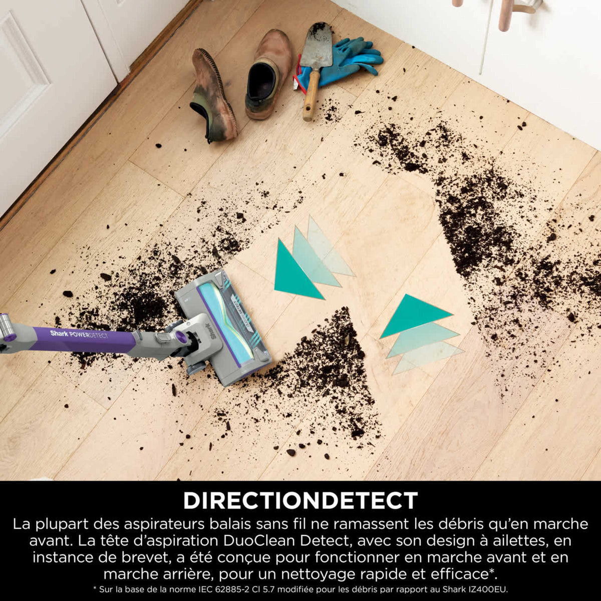 Aspirateur balai sans fil Shark PowerDetect Clean, 70 min d'autonomie