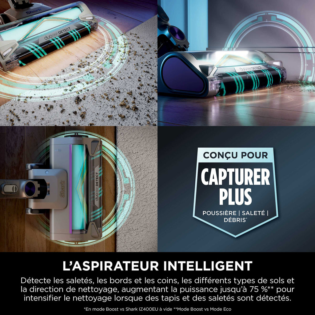 Aspirateur sans fil Shark PowerDetect Clean & Empty spécial poils d’animaux avec double batteries amovibles