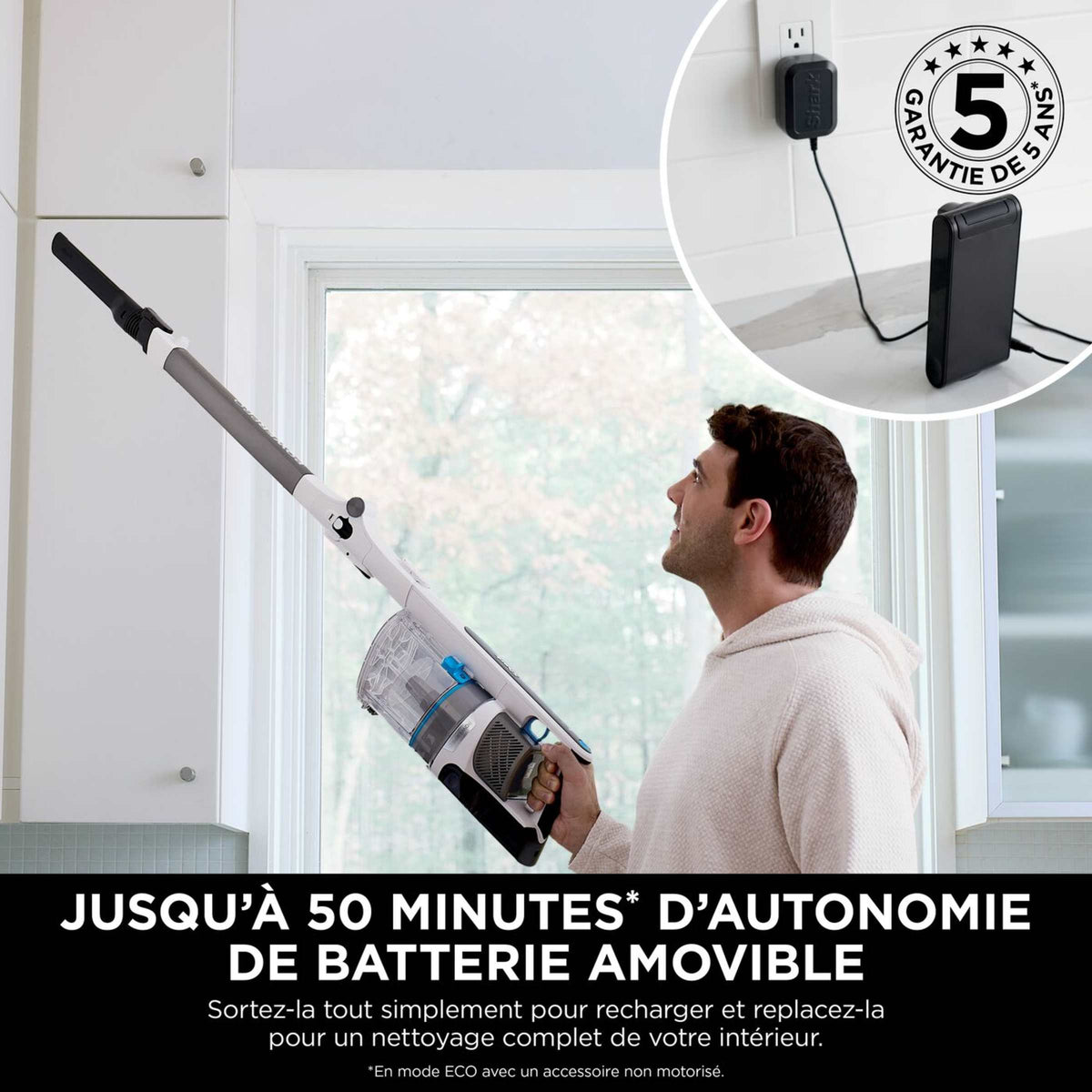 Aspirateur balai sans fil Shark PowerPro spécial animaux, 40 min d'autonomie