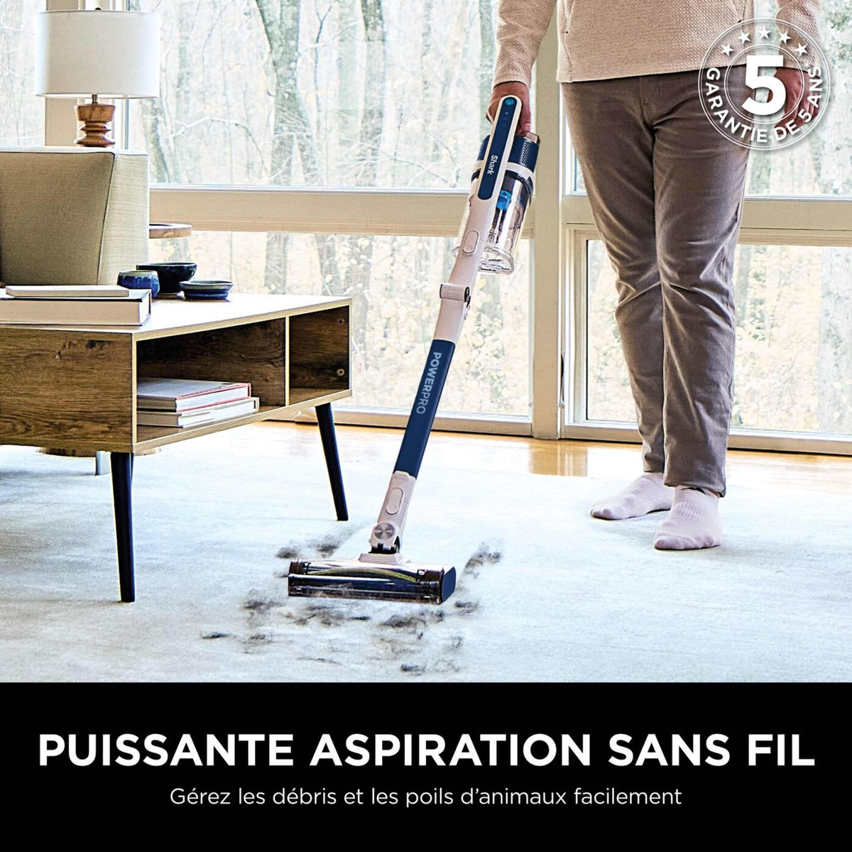 Aspirateur balai sans fil Shark PowerPro, 40 min d'autonomie