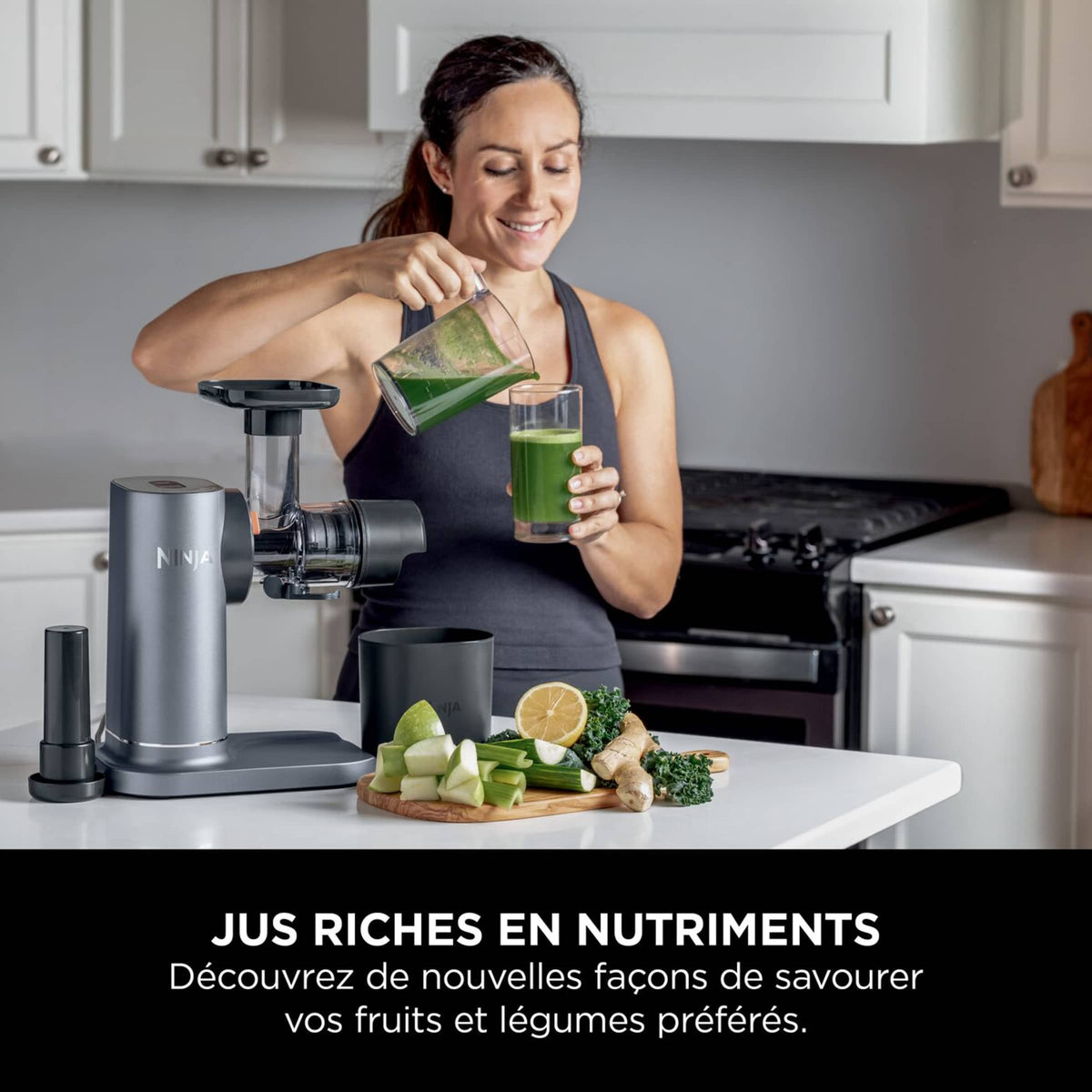 Extracteur de jus à froid Ninja NeverClog - Pressage lent sans colmatage