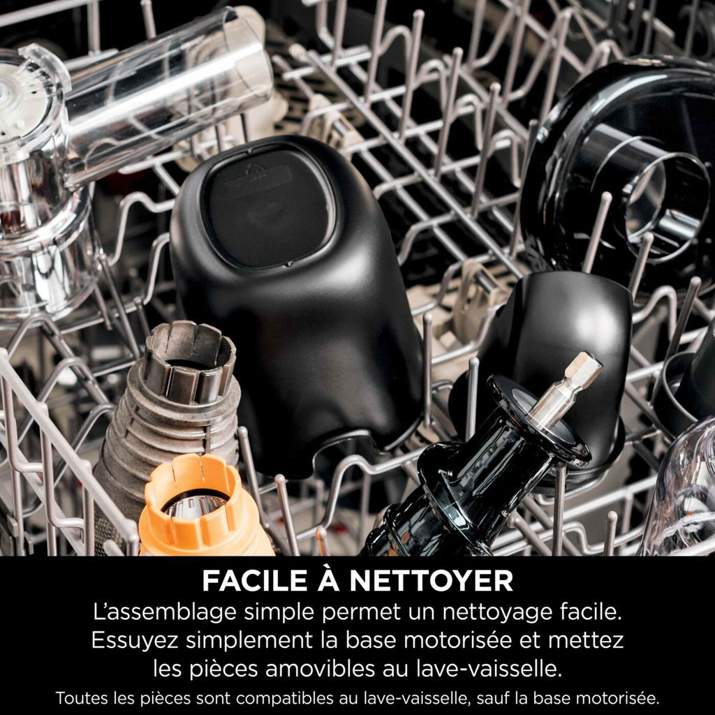 Extracteur de jus à froid Ninja NeverClog - Pressage lent sans colmatage