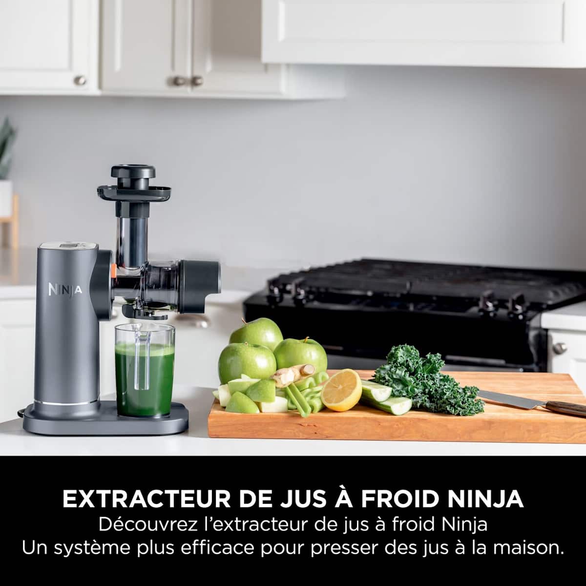 Extracteur de jus à froid Ninja NeverClog - Pressage lent sans colmatage