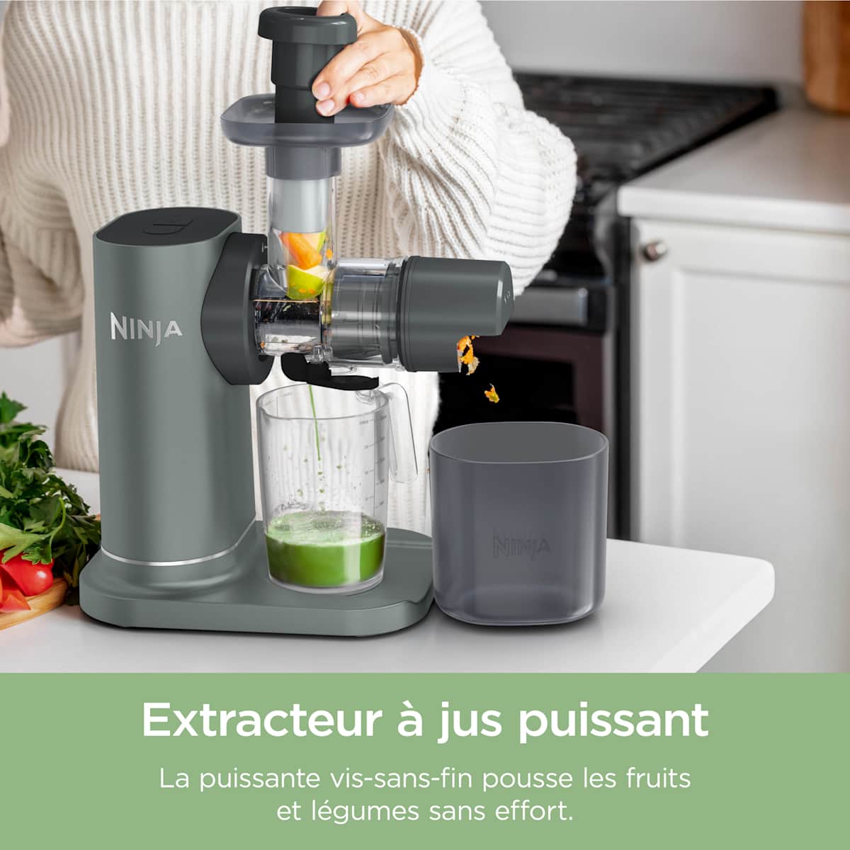 Pack Extracteur de Jus à froid, Râpe & Trancheuse et Masque LED Cryo Glow (couleur au choix)