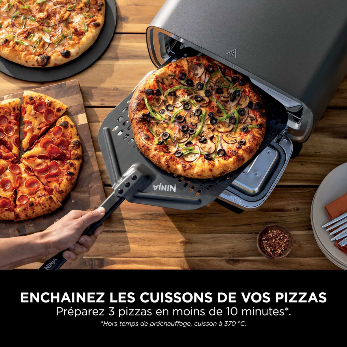 Four à pizza et Air Fryer électrique d’extérieur Ninja Artisan - Gris MO201EU